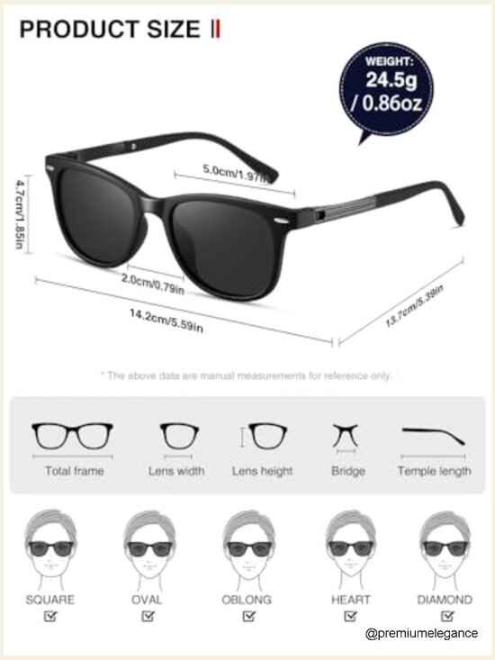 Polarized Rectangular Sunglasses Vintage Shades Unisex main image 7